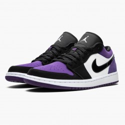 LJR Jordan 1 Low Court Purple White/Black/Court Purple 553558-125