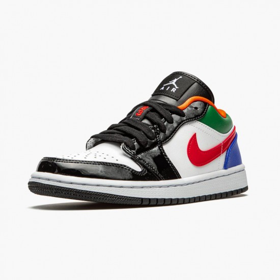 LJR Jordan 1 Retro Low Multi Color White/White Hyper Royal CZ4776-101