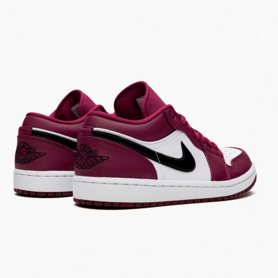 LJR Jordan 1 Retro Low Noble Red Noble Red/Black White 553558-604