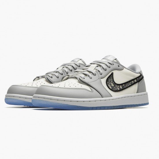 LJR Jordan 1 Retro Low Wolf Grey Sail Photoson Dust Wolf Grey/Sail/Photon Dust/White CN8608-002