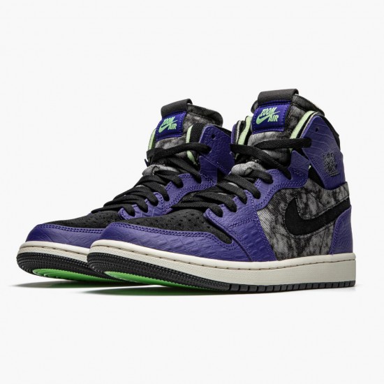 LJR Jordan 1 High Zoom Air CMFT Bayou Boys Court Purple/Black Electric/Green DC2133-500