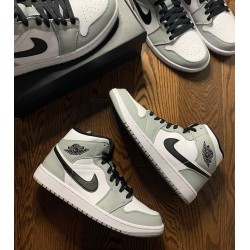 LJR Jordan 1 Mid Light Smoke Grey Light Smoke Grey/Black/White 554724-092