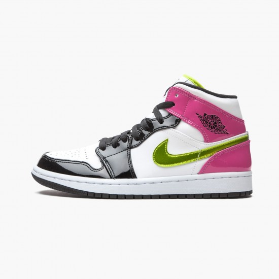 LJR Jordan 1 Mid White Black Cyber Pink  White/Black/Cyber Pink CZ9834-100