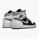 LJR Jordan 1 Mid White Shadow Black/White/Lt Smoke Grey  554724-073