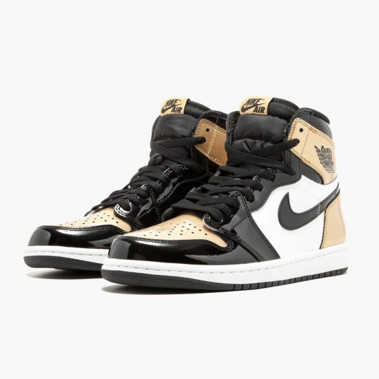 LJR Jordan 1 Retro Gold Toe Black/Metallic Gold/Summit Whi 861428-007