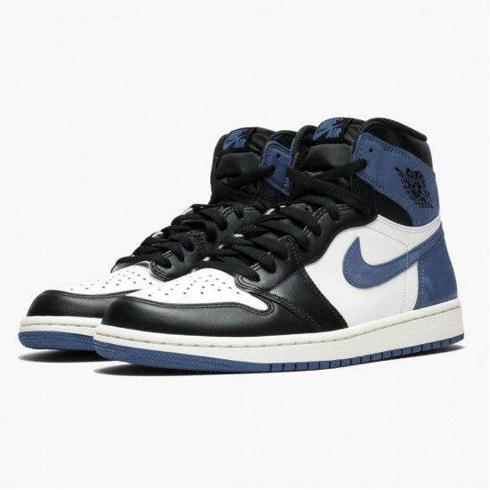 LJR Jordan 1 Retro High Blue Moon Summit White/Blue Moon-Black 555088-115