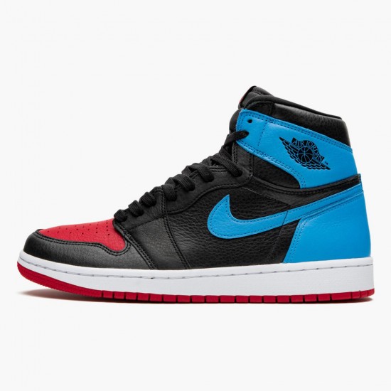 LJR Jordan 1 High OG UNC To Chicago Black/Dark Powder Blue/Gym Red CD0461-046