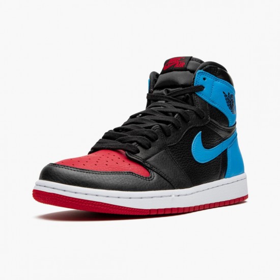 LJR Jordan 1 High OG UNC To Chicago Black/Dark Powder Blue/Gym Red CD0461-046