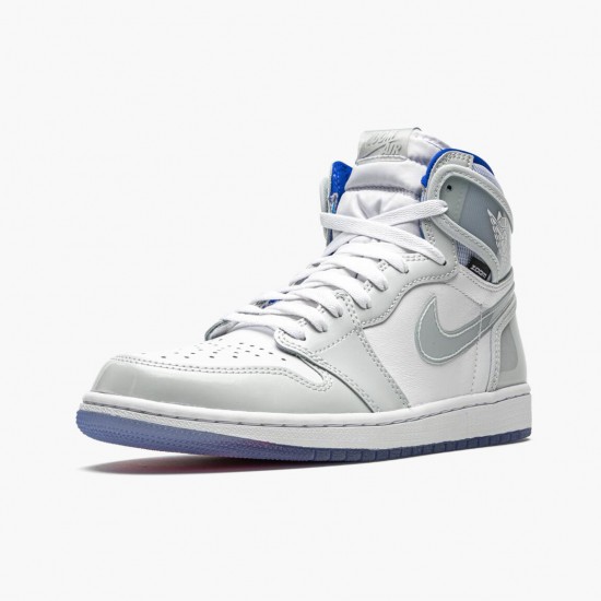 LJR Jordan 1 High Zoom Racer Blue Whit/White-Racer Blue  CK6637-104