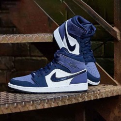 LJR Jordan 1 Mid Sanded Purple Obsidian/Sanded Purple/White  554724-445