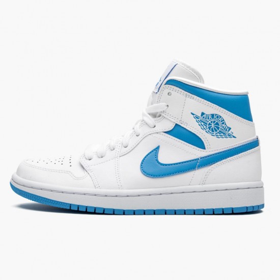 LJR Jordan 1 Mid UNC University Blue/White  BQ6472-114