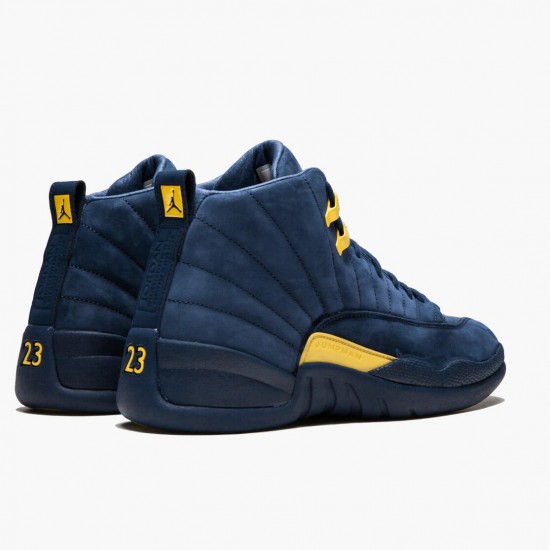 LJR Jordan 12 Retro Michigan College Navy/Amarillo BQ3180-407