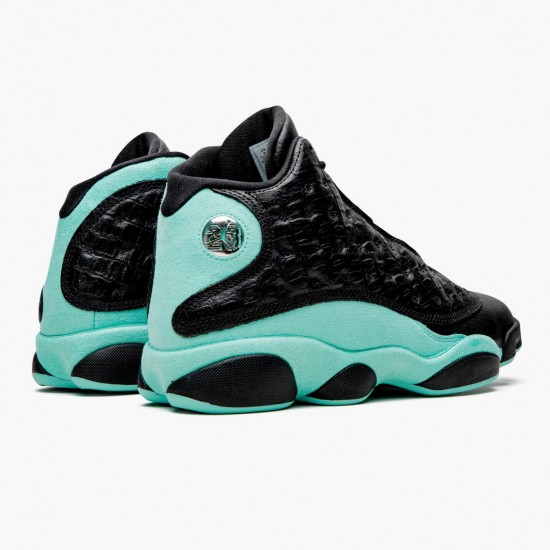 LJR Jordan 13 Retro Island Green  Black/Island Green/Metallic Si  414571-030