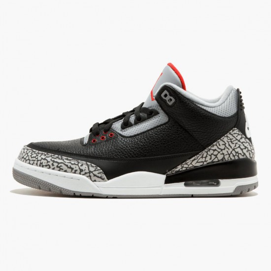 LJR Jordan 3 Retro Og Black/Cement Black/Fire Red/Cement Grey  854262-001