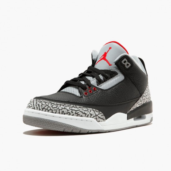 LJR Jordan 3 Retro Og Black/Cement Black/Fire Red/Cement Grey  854262-001