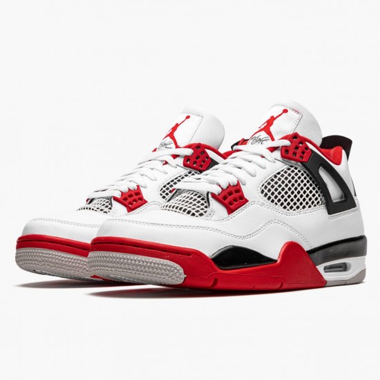 LJR Jordan 4 Retro OG Fire Red 2020 White/Fire Red-Black Tech Grey  DC7770-160