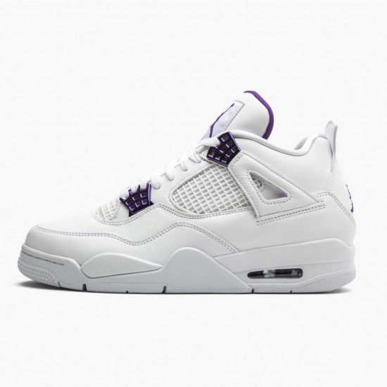 LJR Jordan 4 Retro Purple Metallic White/Metallic Silver/Court Purple CT8527-115