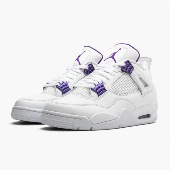 LJR Jordan 4 Retro Purple Metallic White/Metallic Silver/Court Purple CT8527-115