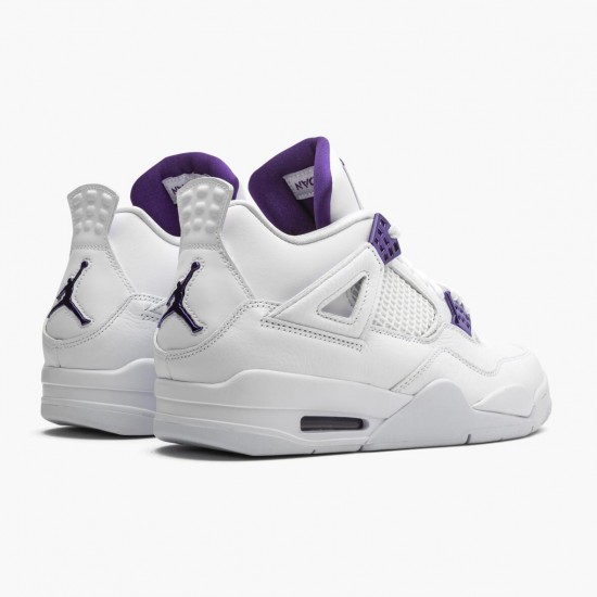 LJR Jordan 4 Retro Purple Metallic White/Metallic Silver/Court Purple CT8527-115