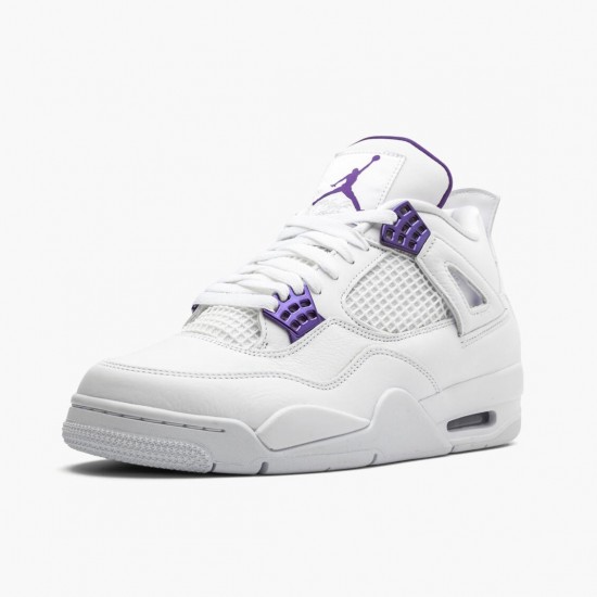 LJR Jordan 4 Retro Purple Metallic White/Metallic Silver/Court Purple CT8527-115