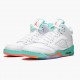 LJR Jordan 5 Retro Light Aqua White/Crimson Pulse-Light Aqua  440892-100