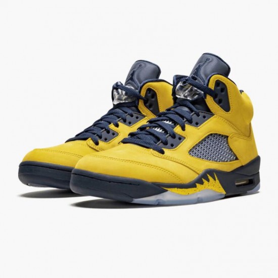 LJR Jordan 5 Retro Michigan 2019 AmarilloCollege Navy Amarillo/College Navy-Amarillo CQ9541-704