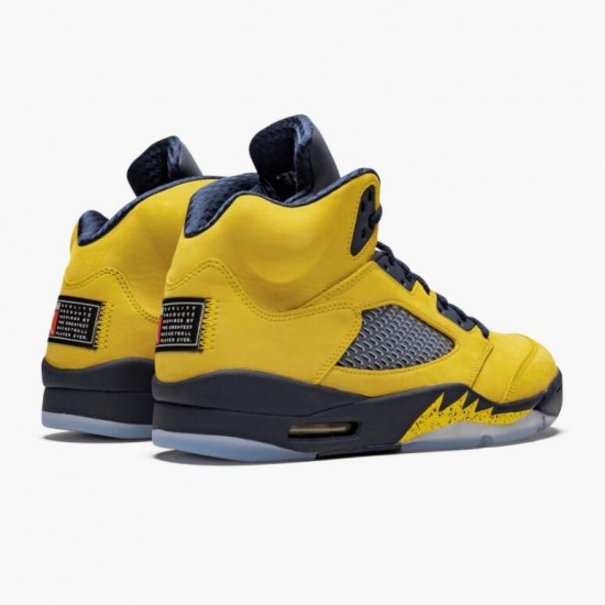 LJR Jordan 5 Retro Michigan 2019 AmarilloCollege Navy Amarillo/College Navy-Amarillo CQ9541-704