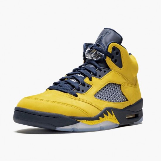 LJR Jordan 5 Retro Michigan 2019 AmarilloCollege Navy Amarillo/College Navy-Amarillo CQ9541-704