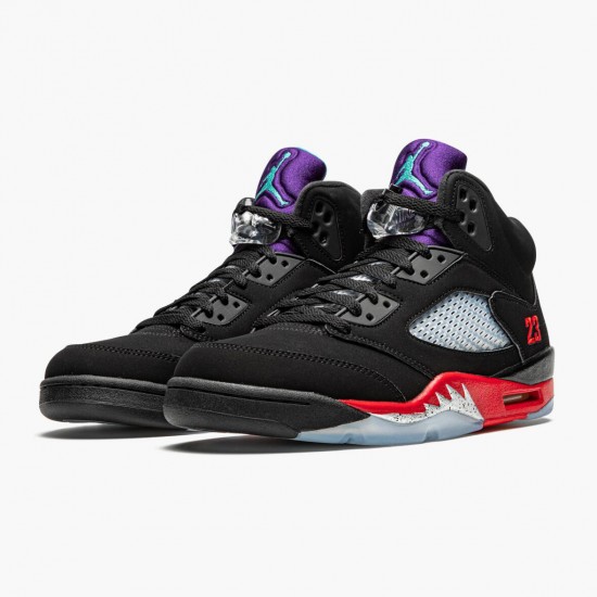 LJR Jordan 5 Retro Top 3 Black/Fire Red/Grape Ice New E  CZ1786-001