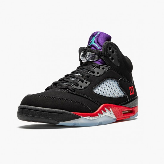 LJR Jordan 5 Retro Top 3 Black/Fire Red/Grape Ice New E  CZ1786-001