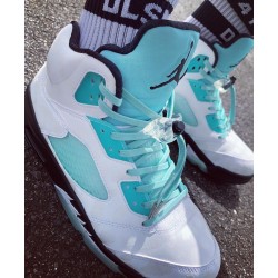 LJR Jordan Retro 5 Island Green White/Black/White/Island Green  CN2932-100