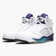 LJR Jordan 5 Retro Grape  White/New Emerald Grp Ice Blk 136027-108