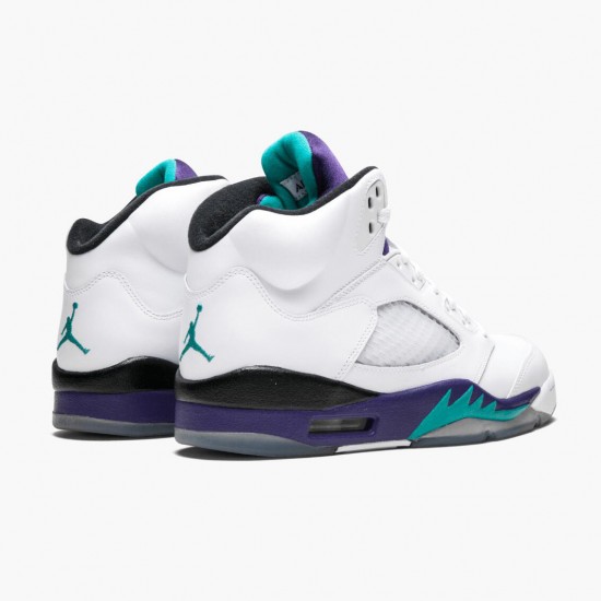 LJR Jordan 5 Retro Grape  White/New Emerald Grp Ice Blk 136027-108