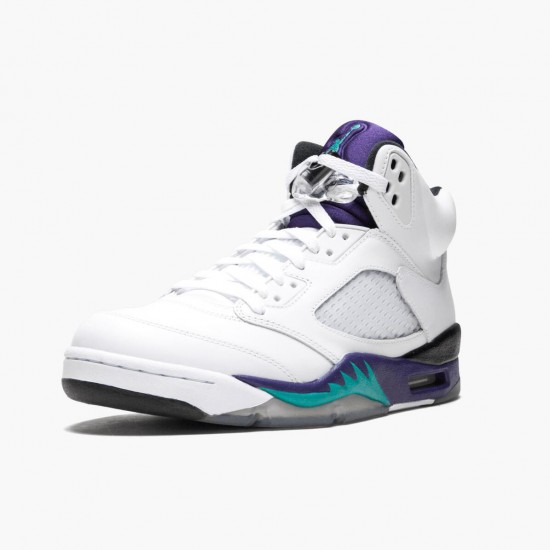 LJR Jordan 5 Retro Grape  White/New Emerald Grp Ice Blk 136027-108