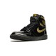 LJR Jordans 1 High Black Metallic Gold BLACK/BLACK-METALLIC GOLD Shoes 555088 032