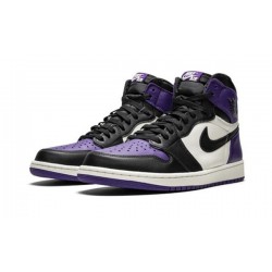 LJR Jordans 1 High "Court Purple" COURT PURPLE/BLACK-SAIL Shoes 555088 501