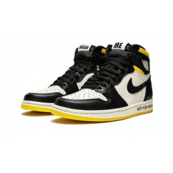 LJR Jordans 1 High "Not For Resale" SAIL/BLACK-VARSITY MAIZE Shoes 861428 107