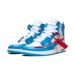 LJR Jordans 1 High "UNC" WHITE/DARK POWDER BLUE-CONE Shoes AQ0818 148