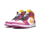 LJR Jordans 1 Mid Dia de los Muertos WHITE/FUCHSIA-ORANGE-BLACK Shoes DC0350 100