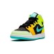 LJR Jordans 1 Mid GS Aurora Green Optic-Yellow Shoes BQ6931 037