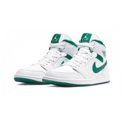 LJR Jordans 1 Mid White Mystic Green WHITE/MYSTIC GREEN Shoes CD6759 103