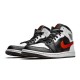 LJR Jordans 1 Mid “Chile Red” Black/Chile Red-White Shoes 554724 075