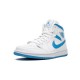LJR Jordans 1 Mid Sail Light Blue UNIVERSITY BLUE/WHITE Shoes BQ6472 114