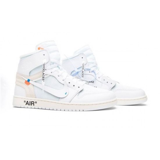 LJR Jordans 1 High OG WHITE/WHITE Shoes AQ0818 100