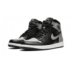 LJR Jordans 1 Retro High OG "Shadow" BLACK/MEDIUM-GREY WHITE Shoes 555088 013