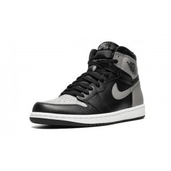 LJR Jordans 1 Retro High OG "Shadow" BLACK/MEDIUM-GREY WHITE Shoes 555088 013