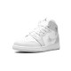 LJR Jordans 1 MID SE GS “Grey Camo Swoosh” White/Photon Dust-Grey Shoes DD3235 100