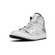LJR Jordans 1 Retro Mid Disco ball METALLIC SILVER/BLACK-WHITE Shoes CU9304 001