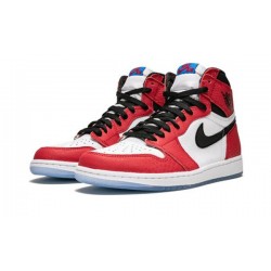 LJR Jordans 1 Highh Spiderman GYM RED/BLACK-WHITE-PHOTO BLUE Shoes 555088 602