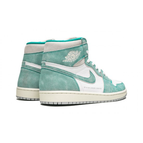 LJR Jordans 1 High Turbo TURBO GREEN/SAIL-WHITE Shoes 555088 311